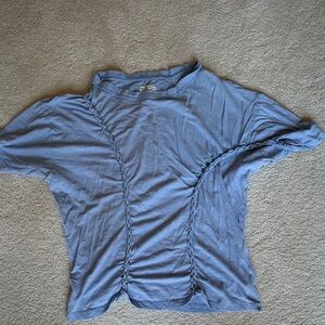 We The Free Light Blue Short Sleeve Top